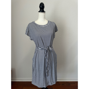 Merokeety Navy & White Striped Sundress in Blue
